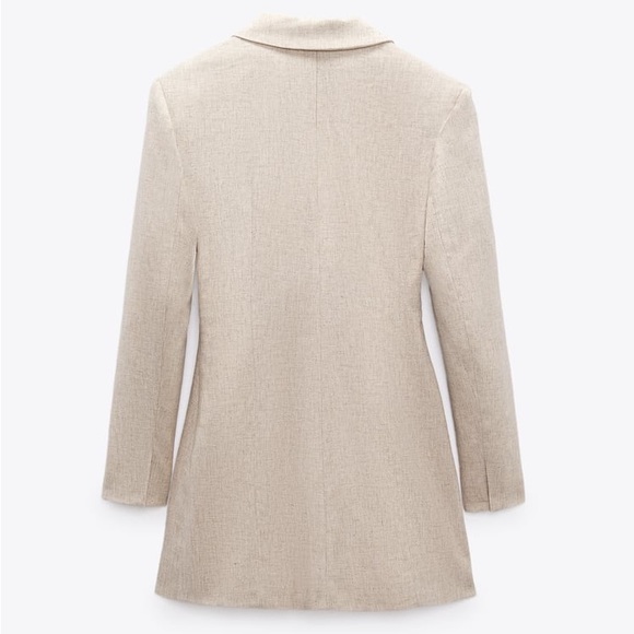 Zara Limited Edition Light Tan Cut Out Blazer Dress - Picture 16 of 17